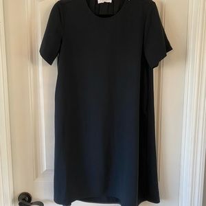 Everlane Black Short Sleeved Swing Shift Dress